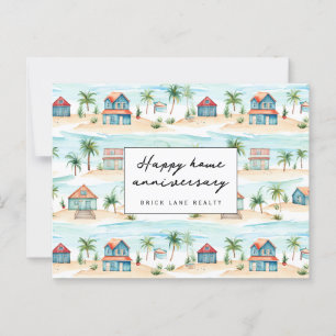 Beach Happy Home Anniversary Realty Postcard
