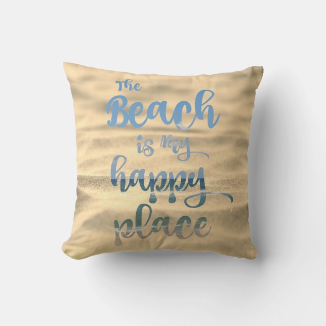 Beach Happy Place Cushion (Front)