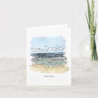 Beach Happy Place Note Card