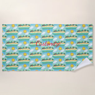Beach Happy Place Thunder_Cove Towel