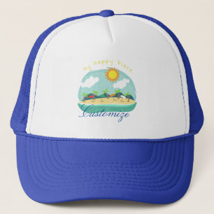 Beach Happy Place Thunder_Cove Trucker Hat