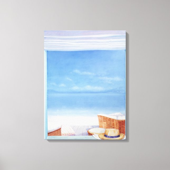Beach Hat Canvas Print (Front)