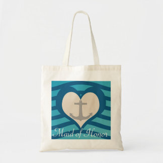 Beach Heart & Anchor Maid of Honour Tote Bag