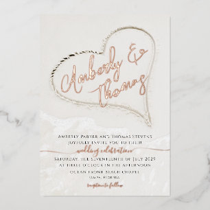 Beach Heart in the Sand Wedding