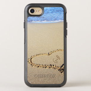 Beach Heart Monogram OtterBox Symmetry iPhone 8/7 Case
