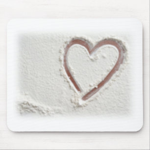 Beach Heart of Sand Mouse Mat