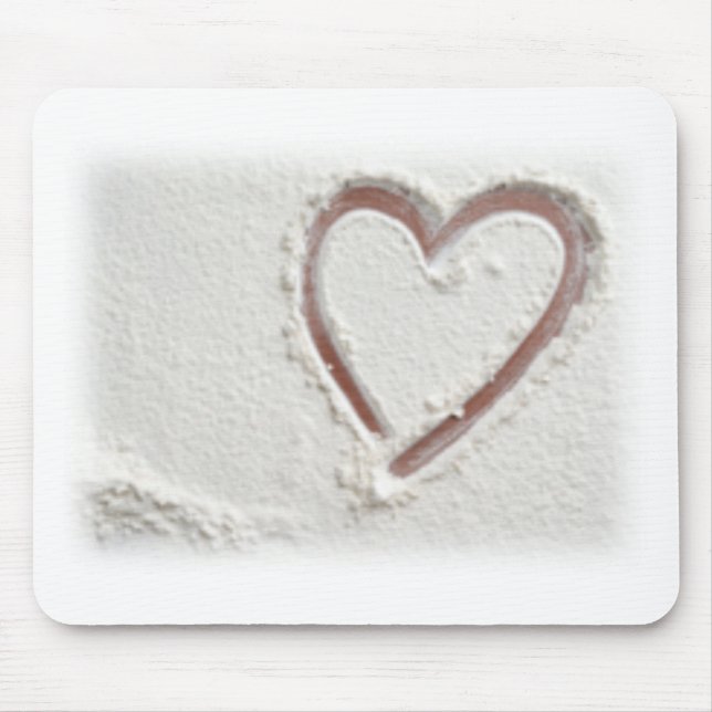 Beach Heart of Sand Mouse Mat (Front)