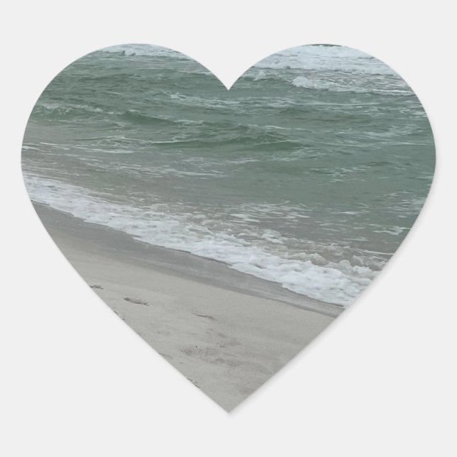 Beach Heart Sticker (Front)