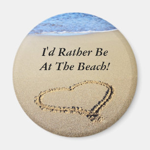 Beach Hearts In Sand   Magnet