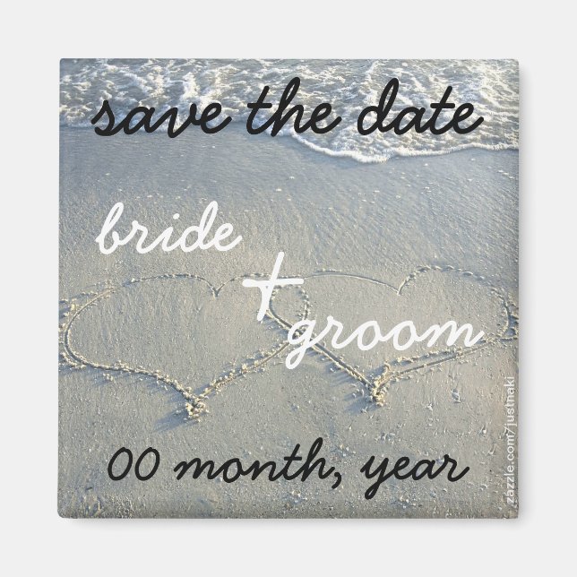 beach hearts magnet (Front)