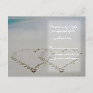 beach hearts rsvp card