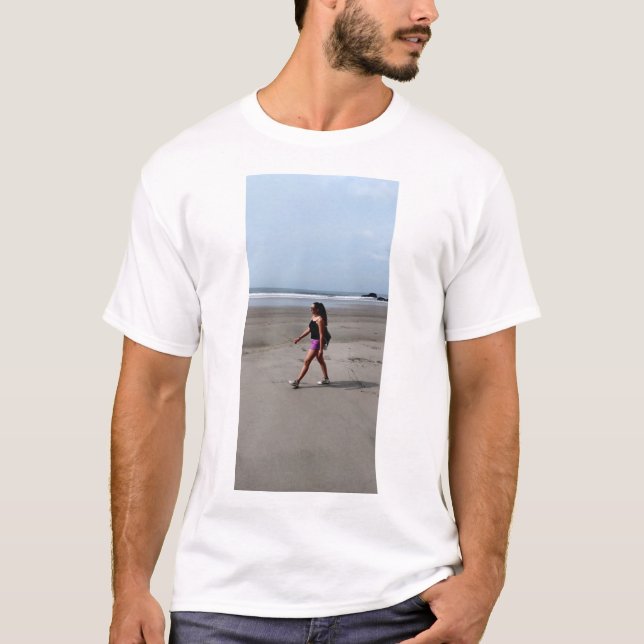 Beach Hiking Girl Tshirt (Front)