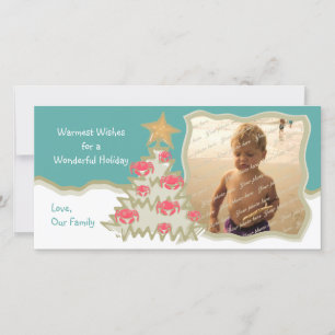 Beach Holiday Christmas Tree Card