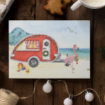 Beach Holiday RV Camper Camping Flamingo<br><div class="desc">This design was created though digital art. It may be personalised in the area provided or customising by changing the photo or added your own words. Contact me at colorflowcreations@gmail.com if you with to have this design on another product or to change the number, gender or hair colour of the...</div>
