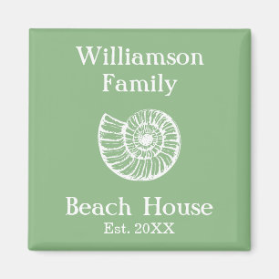 Beach Home Personalised Magnet