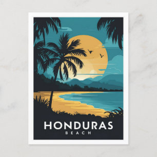  Beach Honduras  Retro Travel Postcard
