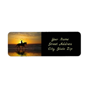 Beach Horse and Rider Dressage Pretty