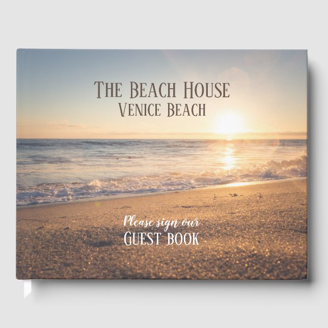 Beach Hotel Vacation House Welcome Guest Book (Front)