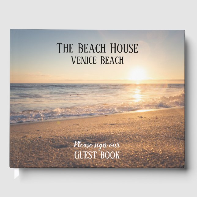 Beach Hotel Vacation House Welcome Guest Book (Front)