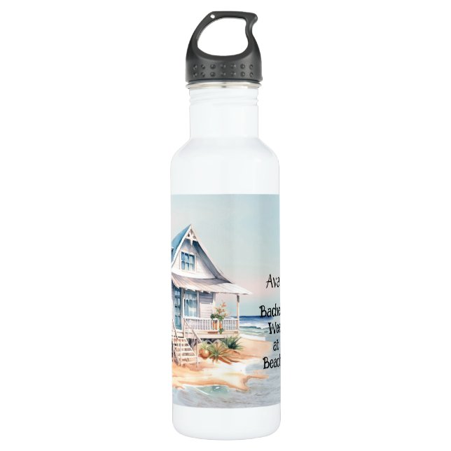 Beach House Bachelorette Party  710 Ml Water Bottle (Front)