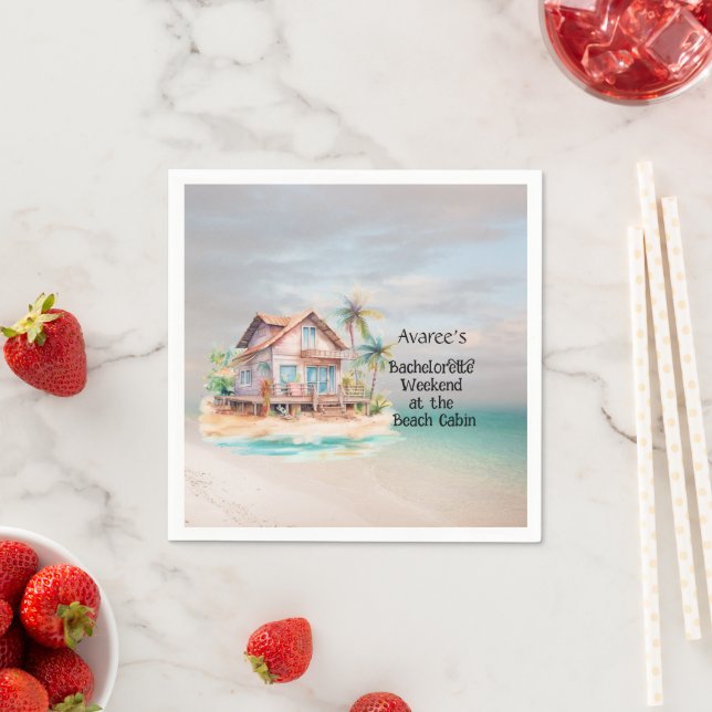 Beach House Bachelorette Party  Napkin (Insitu)