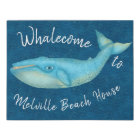 Beach House Blue Whale Nautical Whalecome | Custom
