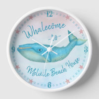 Beach House Blue Whale Nautical Whalecome | Name