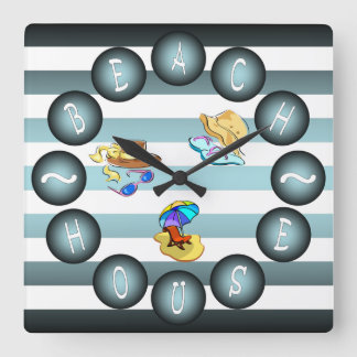 “Beach House” Clock ~ Summer House ~ "Sun & Fun"