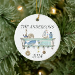 Beach House Costal Ocean Sea Decor Ceramic Tree Decoration<br><div class="desc">This design may be personalised in the area provided by changing the photo and/or text. Or it can be customised by clicking Personalise this Template and then choosing the click to customise further option and delete or change the colour of the background, add text, change the text colour or style,...</div>