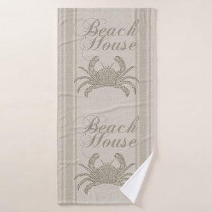 Beach House Crab Seashore Bath Towel Set