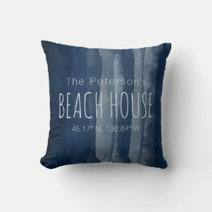 Beach House Custom Coordinates Navy Cushion
