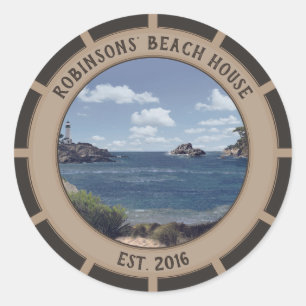 Beach House (customisable) Sticker