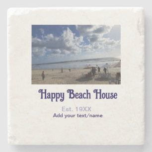 Beach house est. Add year photo latitude longitude Stone Coaster