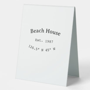 Beach house ets. Date year custom coordinates add