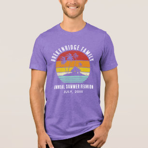 Beach House Family Reunion Vacation Custom Tri-Blend Shirt
