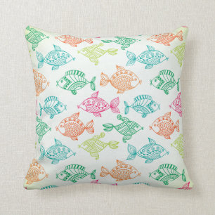 Beach House Fish Decorative Throw Pillow