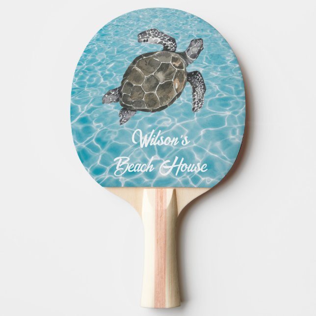 Beach House Fun Underwater Friends Ping Pong Paddle (Front)
