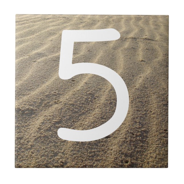 Beach House House Number Tile (Front)