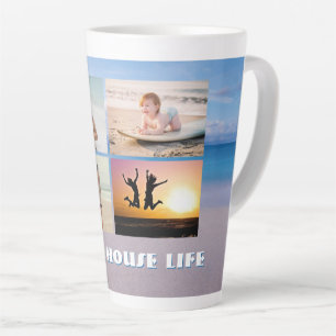 Beach House Life Multi-photo  Latte Mug