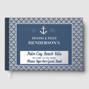 Beach House Nautical Vacation Rental Silver Shells Guest Book