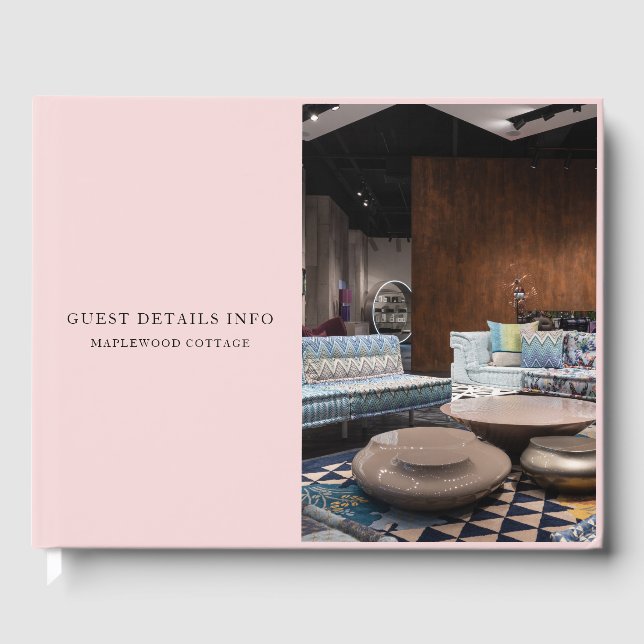 Beach House Neutral Vacation Guest Comments Book (Front)