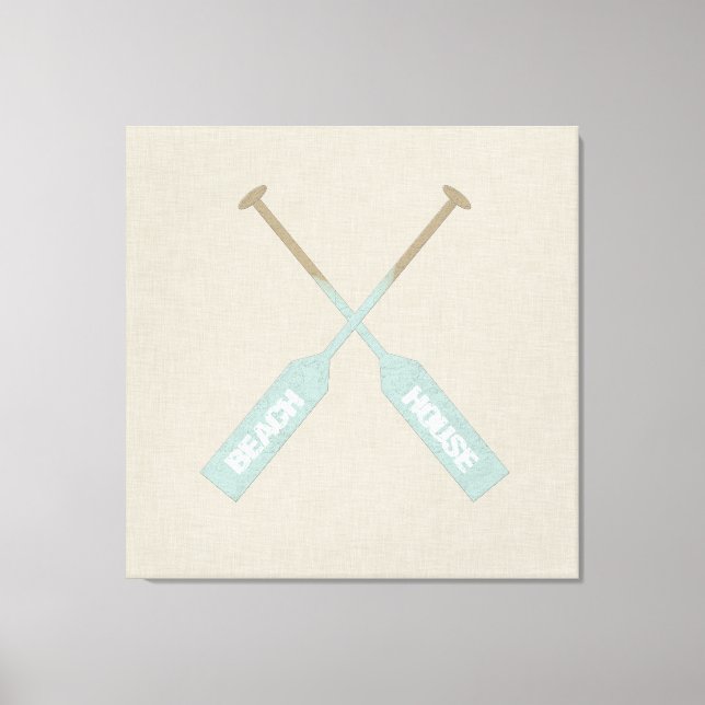 Beach House Oars Canvas Print (Front)