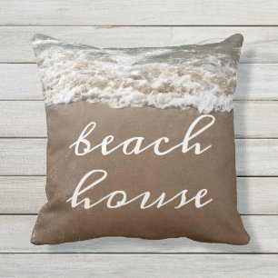Beach House Ocean Photo Nautical Summer Decor Cushion