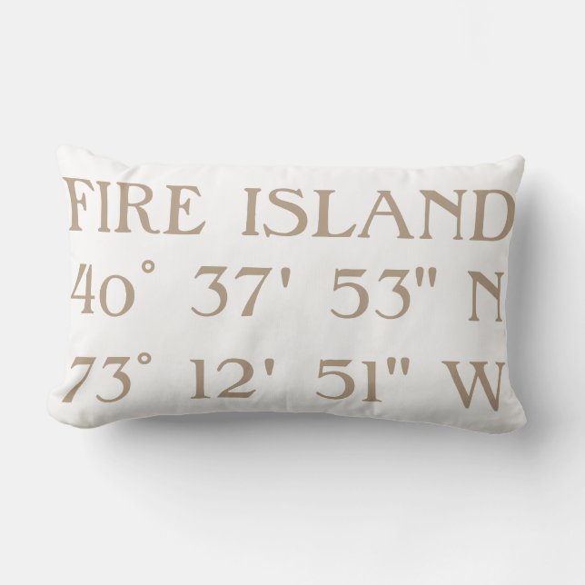 Beach House Pillow Latitude Longitude (Front)