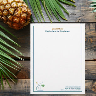 Beach House Real Estate Company Custom Realtor Custom Letterhead