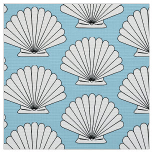 Beach House Scallop Seashells Fabric