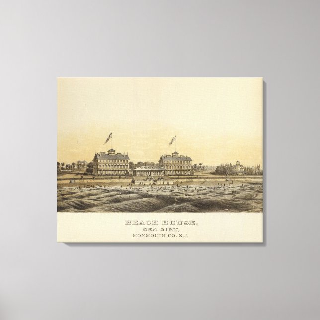 Beach House, Sea Girt, Monmouth Co, NJ Canvas Print (Front)