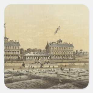 Beach House, Sea Girt, Monmouth Co, NJ Square Sticker