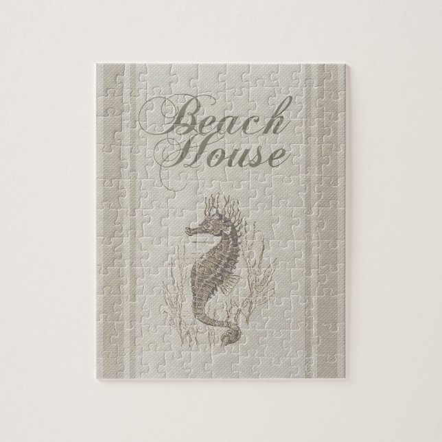 Beach House Seahorse Seashore Jigsaw Puzzle (Vertical)
