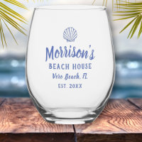 Beach House Seashell Clam Shell Personalised Name